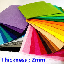 Load image into Gallery viewer, 30*30cm 2mm Thick Fabric Handmade Felt Coloful Nonwoven Polyester Flowers Cloth For DIY Dolls Crafts Needlework Sewing Materials