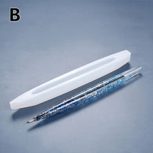 Load image into Gallery viewer, Transparent Handmade Ballpoint Pen Silicone Mold  UV Resin Epoxy Pen Holder Resin Casting Mold Penholder DIY Jewelry Making
