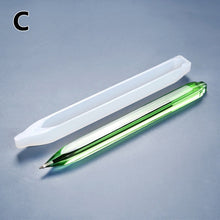 Load image into Gallery viewer, Transparent Handmade Ballpoint Pen Silicone Mold  UV Resin Epoxy Pen Holder Resin Casting Mold Penholder DIY Jewelry Making
